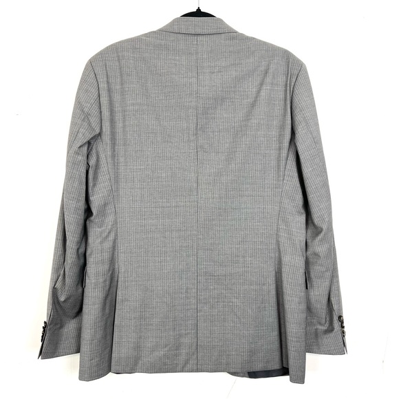BOSS Hugo Boss James5/Sharp7 Virgin Wool Suit Grey Striped Mens 38R NWT $379 - Picture 6 of 7